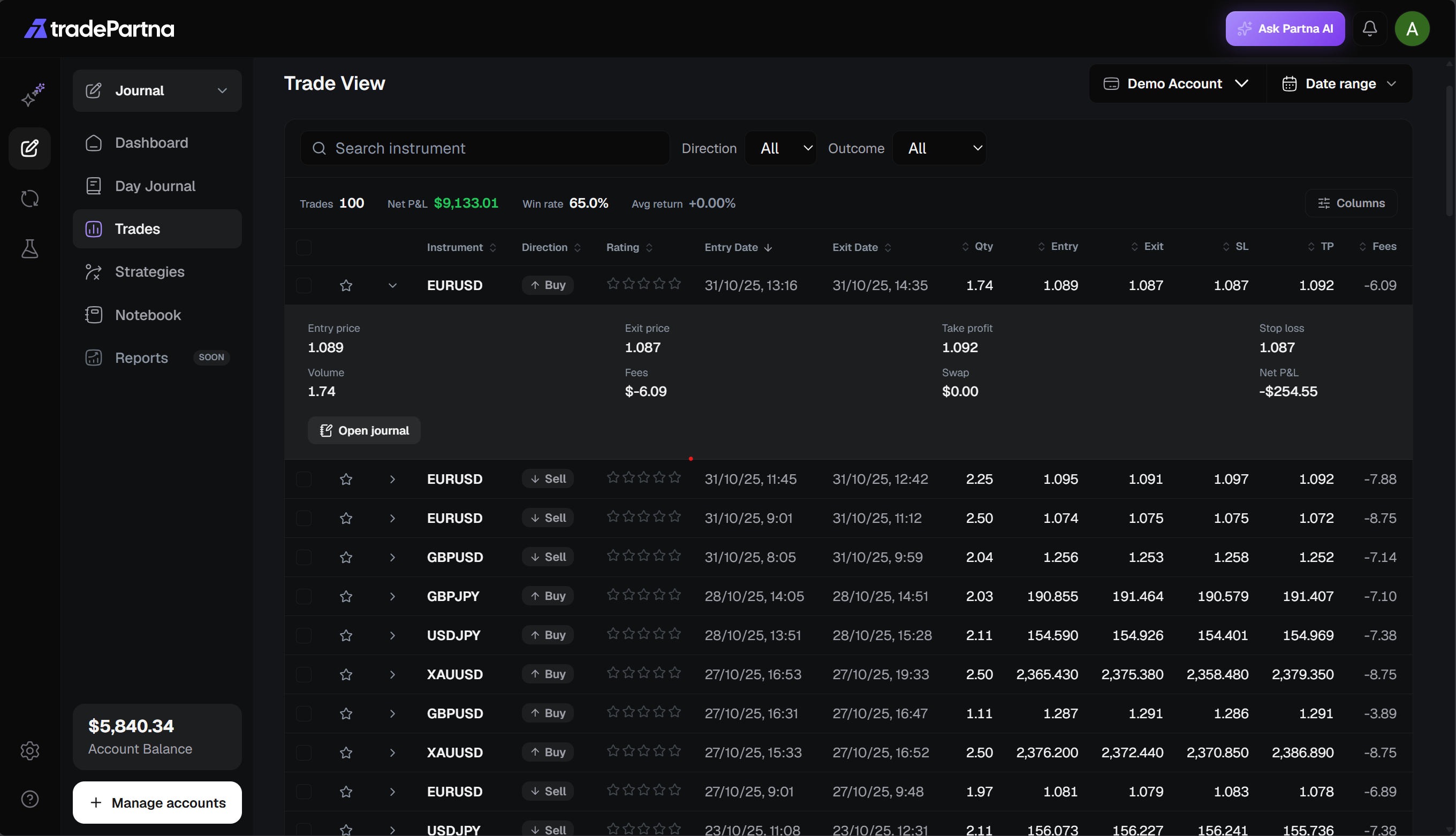 Create playlists for focused practice interface